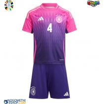 Otroški Nogometni dresi Nemčija Jonathan Tah #4 Gostujoči EP 2024 Kratek Rokav (+ Kratke hlače)